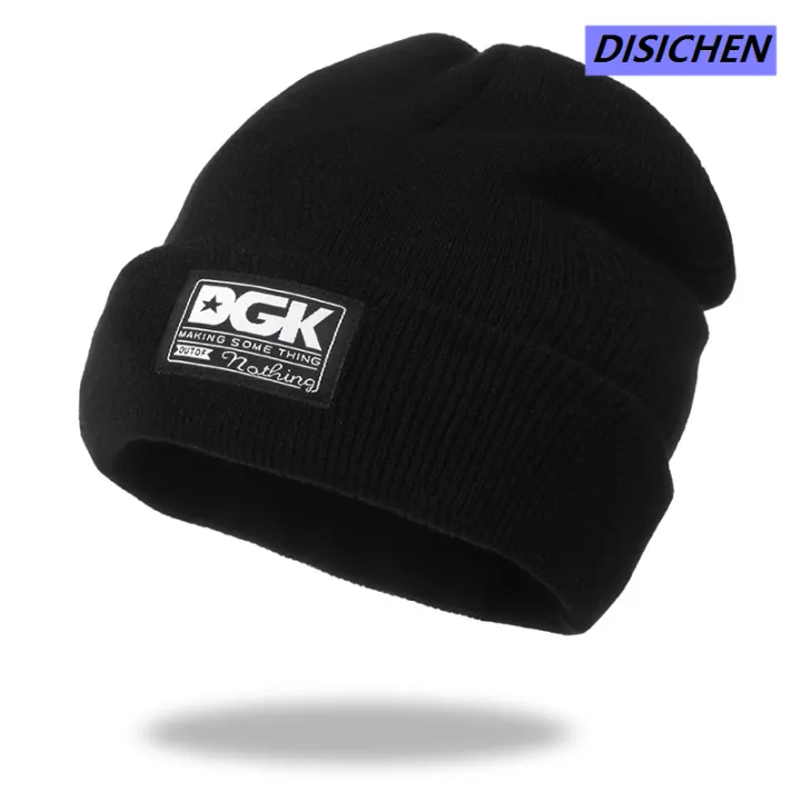 DISICHEN%20%E3%80%90Best%20Price%20Guaranteed%E3%80%91%20New%20Ski%20Hat%20Autumn%20and%20Winter%20Pullover%20Knitted%20Hat%20DGK%20Letter%20Wool%20Hat%20Unisex%20Beanie%20Hat%20for%20Men%20and%20Women%20-%20Image%204