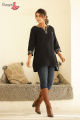 Aamayra Fashion House Black Coloured Short Kurti For Women. 