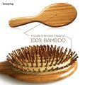 Sutuiying Air Cushion Comb With Bamboo Brush For Scalp Massage, Anti-static, No Hair Tangles Wooden Unique Design Massage Comb. 
