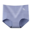 High-waisted cotton women's underwear swan belly warmer plus size fat MM graphene antibacterial crotch triangle panties. 
