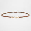 Versatile Women's Thin Belt with Buckle, Fashionable Accessory for Dresses and Shirts, Waist-Cinching Pearl Belt with a High-End Feel. 