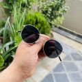 Best Quality Silver Frame Round Sunglasses For Men - Black | Fashion Silver Frame Round Sunglasses For Men. 