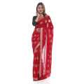 Red Color Georgette Chanda Chakori Saree For Women. 