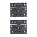 fasdaga 2X Wood Case Chest Box Rectangle Clasp Closure Hasp Latches Bronze Tone. 