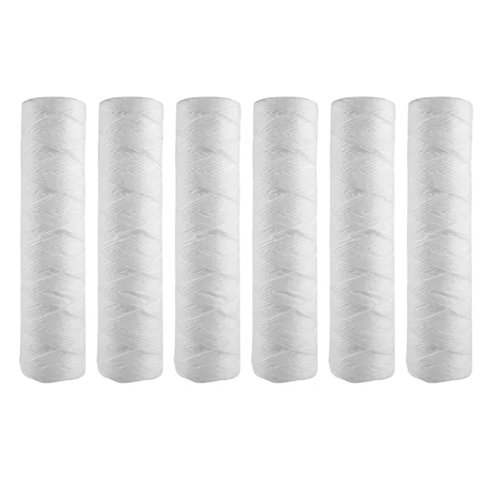 Semiment Filter Thread 10 Micrometre String Wound Sediment Water Filter ,6 Pack,Whole House ...