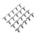 20 Pieces Gray Plastic Mat against Vehicle Splash Model Clips 7mm x 16mm x 24mm. 