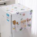 Fridge Cover and Washing Mechine Cover for Top with 6 Utility Pockets Cartoon Prints Waterproof Single Door. 