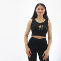 Binay Embroidery Black Tank Top Printed Sando For Women - Fashion | Tops For Women | Women's Wear | Sando. 