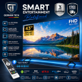 German Tech 43 Inch Smart TV (GT43BT109FHD) Voice Command | Latest Android 14 | German Technology | A+ Grade IPS Panel - Bezel-less Frameless Design | 24W Monster Sound - HD 1920X1080 | 3 Years Warranty | 43inch Smart Android Television | Nova Hub. 