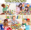 Magnetic Building Sticks Blocks Toys Gift for Boys and Girls, Magnet Sticks Balls and Rods Building Sets, Sensory Montessori Toys for Preschool Toddlers Kids. 