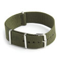 Watch Strap Nylon Canvas Mens Colour: Green Width:18mm. 