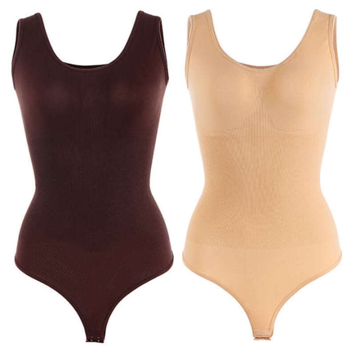 Plus%20Size%20Seamless%20Shapewear%20for%20Women%20T-Back%20Tummy%20Control%20Pants%20Tight%20Corset%20Slimming%20Bodysuit%20One-Piece%20Tank%20Top%20-%20Image%203
