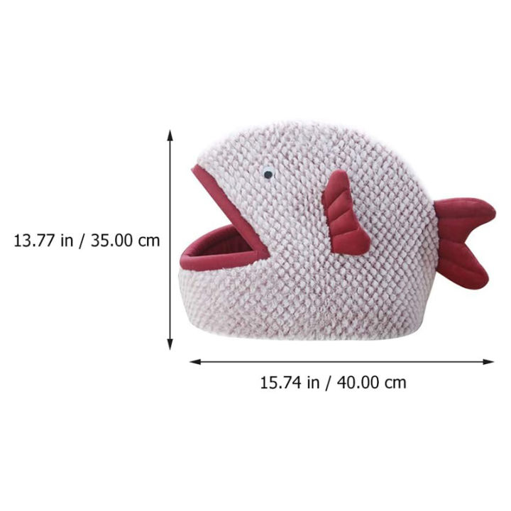Fish%20Shaped%20Cat%20Small%20Size%20Cat%20Bed%20Maroon%20Nest%20By%20HAMROPETS%20-%20Image%204