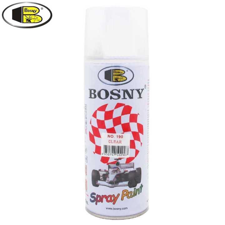 Spray Paint Clear 400 ml for Metal, Plastic, Wood, Wall, Car & Bike | Fast Drying, Brilliant Finish, Interior & Exterior Use | Multipurpose | Durable (Bosny)