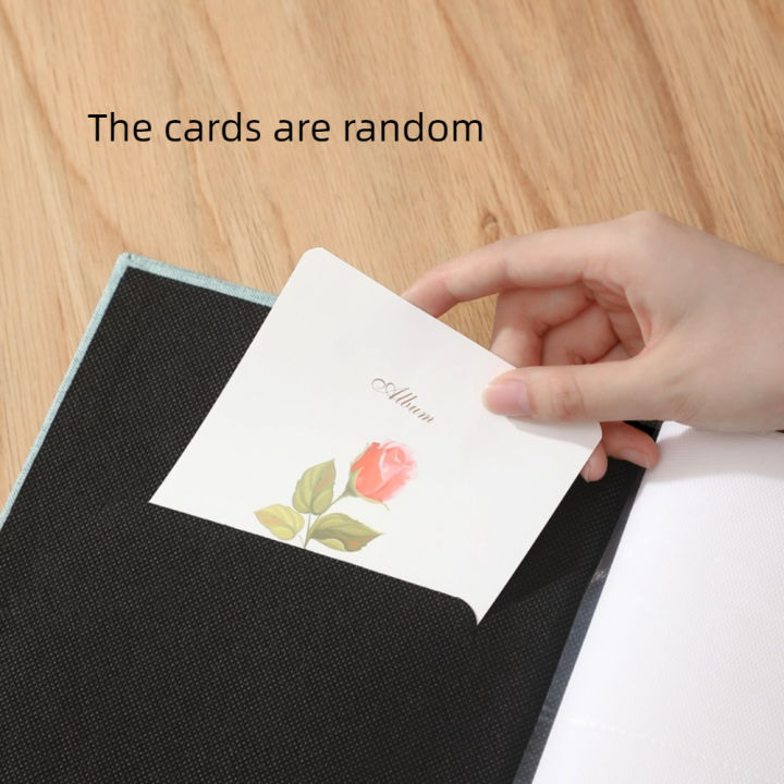 Inset Linen Photo Album 300 Sheets Fabric Cover Souvenir Photos Window ...