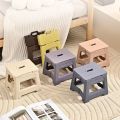 Portable with Handle Folding Step Stool Collapsible Lightweight Small Bench Thickened Plastic Footstool Hiking. 
