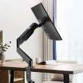 Gas Spring Single Arm Desk Monitor Stand With Vesa Mount For 17 To 27 Inch Screen. 