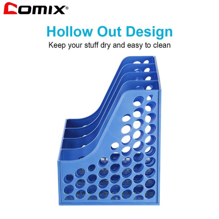 Comix%20Magazine%20File%20Holder%20Sturdy%20Plastic%20Desk%20Organizers%20and%20Storage%20File%204%20Compartments%201%20Pcs%20Pack%20-%20Image%205