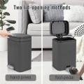 Small Bathroom Trash Can with Lid 2.1 Gallon Soft Close Step Slim Garbage Can Waste Bin for Office, Bedroom, Kitchen. 