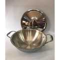 Premium Quality Triply Stainless Steel Kadai With Lid. 