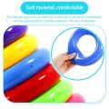 Montessori Rainbow Color Stacking Rings Tower Duck Bath Tub Toy For Kids Early Development Circle Jenga. 