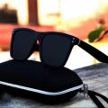Matte Black Square Frame Casual Sunglasses For Men | Polycarbonate Sunglasses For Men | Fashion Accessory For Men. 