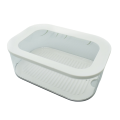 JAERBEE Meat Fridge Storage Containers Container with Lid for Meat Fridge Storage Box Suitable for Storing Bacon B. 