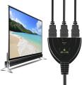 4K HDMI Switcher - 3 In 1 Output with Pigtail Cable - UDH HDR 3D Full HD 1080p HDCP - 3 to 1 HDMI Splitter. 