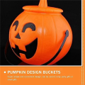 2X Pumpkin Candy Bucket,Halloween Pumpkin Bucket,Trick or Treat Pumpkin Bucket Jack Lantern Candy Basket Halloween Party. 