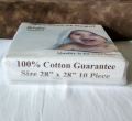 White Safe Baby Inserts Cotton Napkins for Newborns - Pack of 10. 