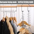 Metal Magic Hangers 12 Slots Cascading Hanger for Clothes Space Saving Closet Wardrobe Scarf Clothing Storage Rack Organization. 