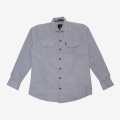 Blue Full Sleeves Quotorize Shirt For Men. 