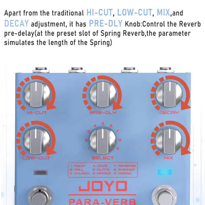 -31%20Guitar%20Effect%20Pedal%20Stereo%20Input/Output,9Reverb%20Types%20Studio-Grade%20Sound%20Quality%20-%20Image%202