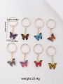 8pcs Boho Butterfly Keychain Cute Summer Animal Key Chain Ring Purse Bag Backpack Charm Earbud Case Cover Accessories Girls Gift. 