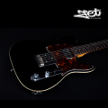 Jet Guitars JT 350 BK R SH Black Telecaster Roasted Maple Locking Tuners w/ Gigbag. 