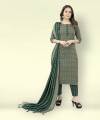 Women Cotton Blend Kurti Pant Dupatta Set Traditional Ethnic wear for Occasion Casual Festive Party Wedding. 