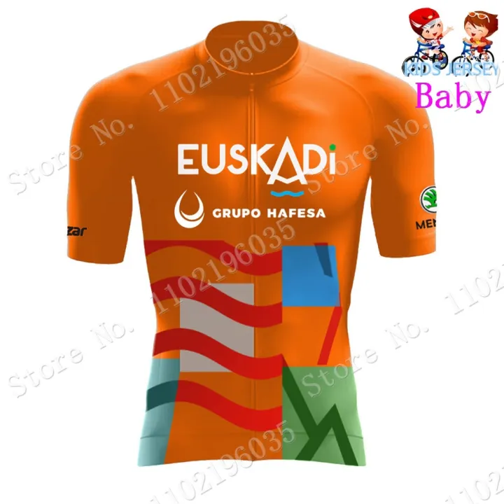 NEW%20ARRIVAL%202023%20Kids%20Cycling%20Jersey%20Euskaltel%20Euskadi%20Team%20Set%20Boys%20Girls%20Cycling%20Clothing%20Children%20Road%20Bike%20Suit%20-%20Image%204
