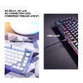 Fantech Maxfit81 MK910 Wireless Bluetooth 75% Mechanical Keyboard Gaming ABS-Black(Blue Switch). 