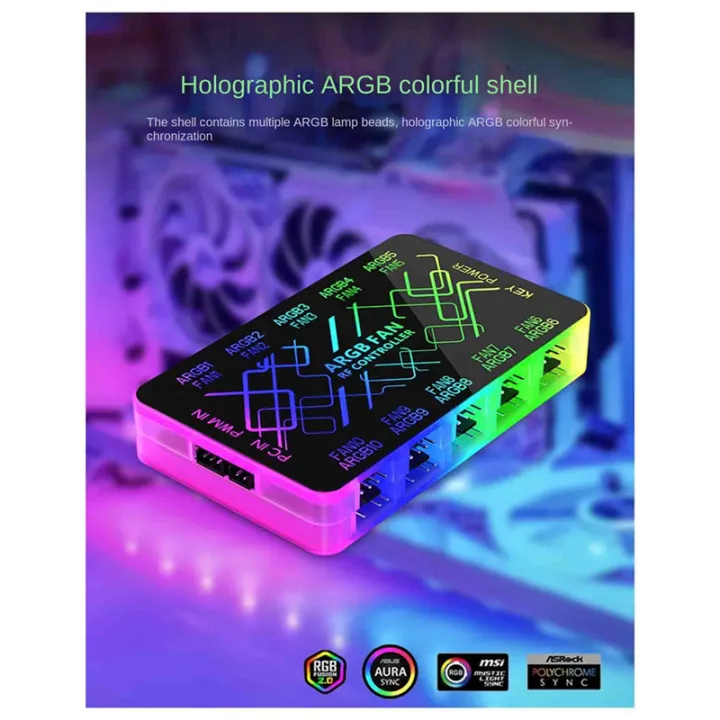 1 to 10 Chassis Hub - Magnetic Base for ARGB and PWM Fans | Daraz.com.np