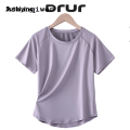 Ashunqiwen Sutuiying DRUR S-4XL Yoga Tops Sportswear Woman Gym Shirts Breathable Short Luxury Sleeve Workout Top Female Running T-Shirt Fitness Clothing. 
