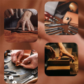 Nullmul Leather CraftHand Tools Set for Sewing Stitching Stamping Carving Leather Artwork Leather Working Tools Kits. 
