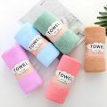 1 Piece Coral Velvet Soft Face Hand Towels (35x75cm) Random Colour. 