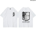 WeihonghunfeiFifty percent discount Japanese Anime Attack on Titan T-shirt Men's and Women's Summer Fashion Harajuku Top Free Delivery Print Plus Size Y2k Clothes. 