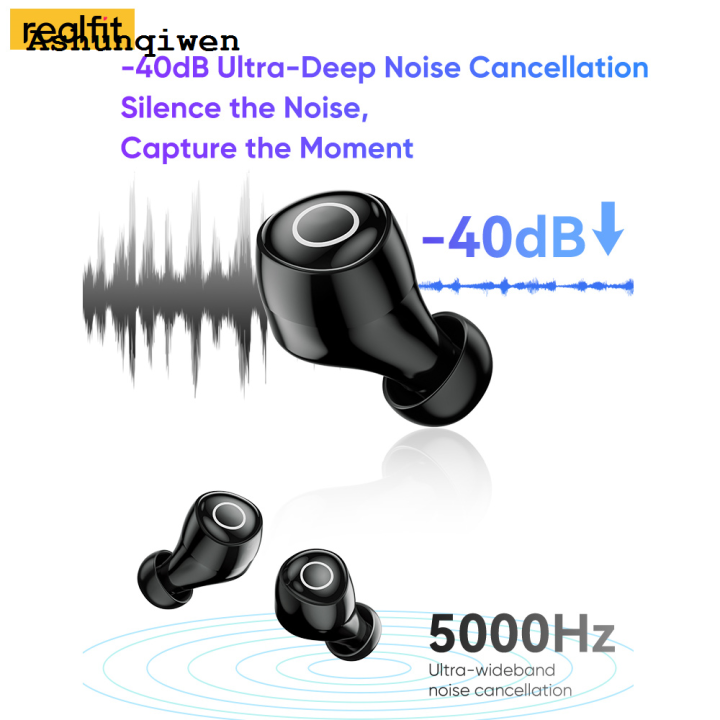 Ashunqiwen%20Realfit%20F4%20Bluetooth%20Earphone%20AI%20Noise%20Cancelg%20ANC%20-40dB%20Ultradeep%20Bass%20Youthful%20Colors%20Mic%20Control%20Lightweight%20Ergonomic%20Design%20Low%20Latency%20-%20Image%203