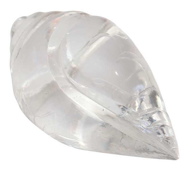 Natural Sphatik Shankh For Puja Crystal Sphatik Shankh (Conch) 500Gram