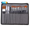 18Pcs/Set Acrylic Paint Brush with Storage Bag DIY Wooden Handle Nylon Hair Watercolor Drawing Brushes Pen Set for Classroom. 