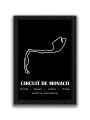 Circuit de Monaco- Matt laminated printed poster with checker Wall Frame- 8x12In. 