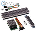 MAX7219 LED Microcontroller 4 In one Display with 5P Line Module 5V Operating Voltage for Arduino DIY 8x8 Dot Matrix Common. 
