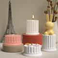 Handmade Candle Molds Reusable Stripe Pattern  Shape Silicone Molds Aromatherapy Scented Candle Pillar Candle Molds for Home Decor Craft Gifts Aromatherapy Enthusiasts DIY Hobbyists Ornament Making. 