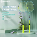 ALP Gemini 4U Carbon Fiber Badminton Racket (Gemini Design) | Green/Pink/Red/Blue/Purple/Orange | Pre-Strung 24 lbs | Free Case & Fast Shipping. 